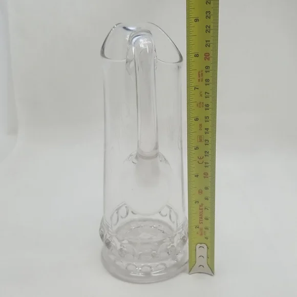 Antique EAPG Etched Skinny Pitcher - Picture 8 of 16